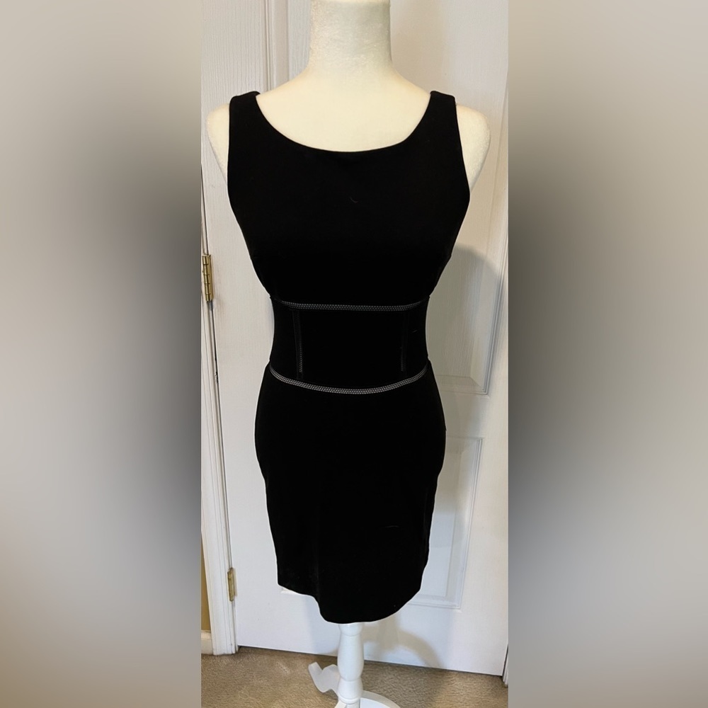 Bebe black sleeveless rayon blend dress size small